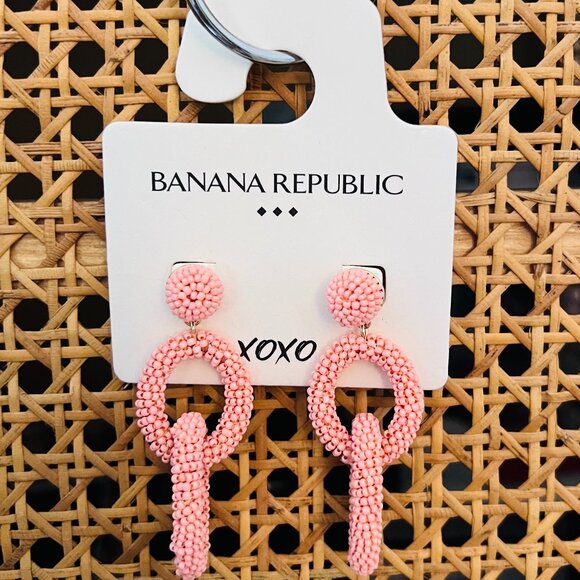 Banana Republic Beaded Chain Hoop Earrings - Picture 1 of 4